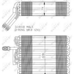 AIR EVAPORATOR. VW NRF 36024