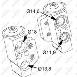 CLIMATE EXPANSION VALVE. AUDI NRF 38417