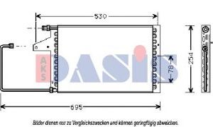 Condenser, air conditioning AKS DASIS 062-01