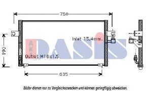 Condenser, air conditioning AKS DASIS 072-01
