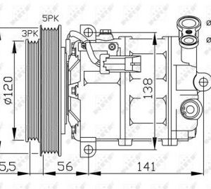 AIR COMPRESSOR. ALFA ROMEO NRF 32673G