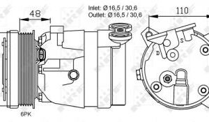 AIR COMPRESSOR. OPEL NRF 32022