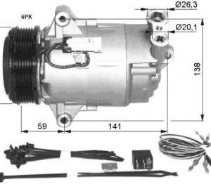 AIR COMPRESSOR. OPEL NRF 32427