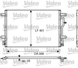 AIR CONDITIONING CONDENSER AUDI A4 E8 00- VALEO 817741